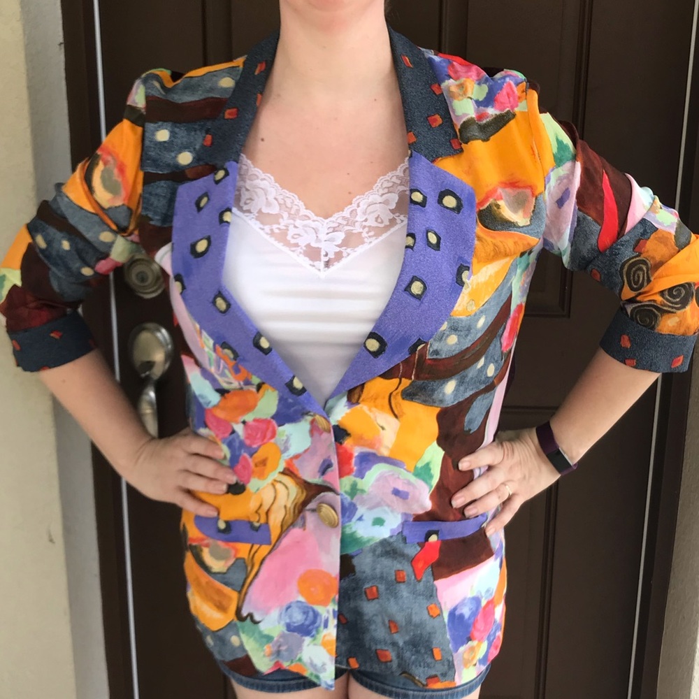 Carole Little Rayon Crepe Blazer VTG - 12